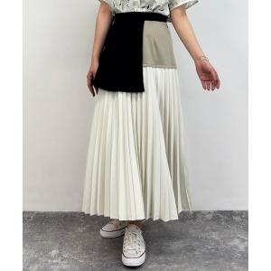 スカート バイカラープリーツスカートの商品画像