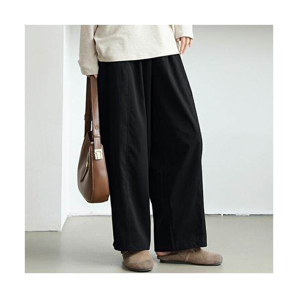 チノパン ルーズシルエットポケット付きチノパンツ レディース