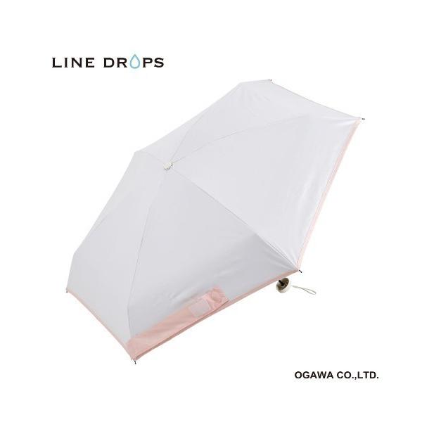 折りたたみ傘 折りたたみ傘 バイカラー LINE DROPS オレンジ OGW レディース