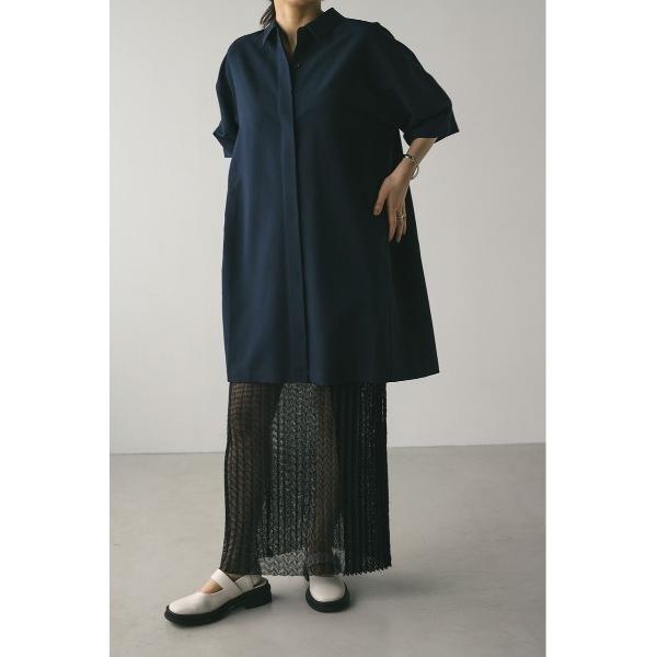 ワンピース プリーツラップセットシャツワンピース