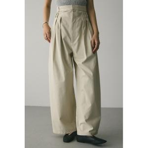チノパン ウエストレイヤーワイドチノパンツ レディース