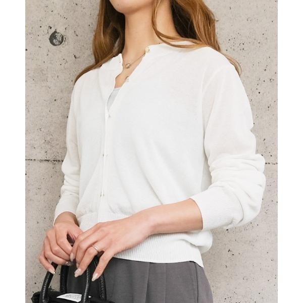 カーディガン 接触冷感金ボタンカーディガン レディース