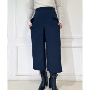 チノパン キルティングジャガードキュロットパンツ レディース