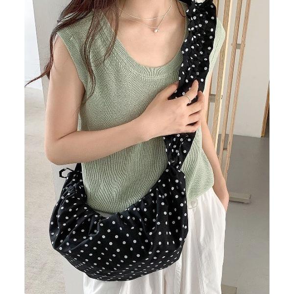 ショルダーバッグ バッグ マルチwayドッドシャーリングハーフムーンショルダーバッグ レディース メ...