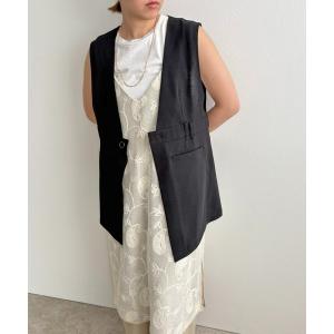 ベスト ジレ アシメデザインジレ レディース