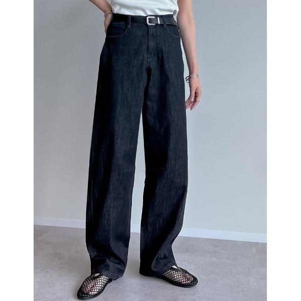 パンツ 「大きいサイズ有」チノorデニムエアリーストレッチバレルレッグパンツ レディース