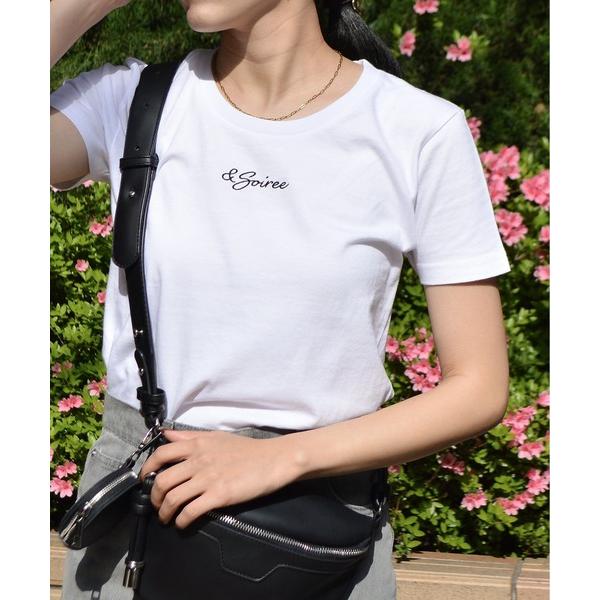 tシャツ 「＆soiree」＆soiree刺繍Tシャツ レディース