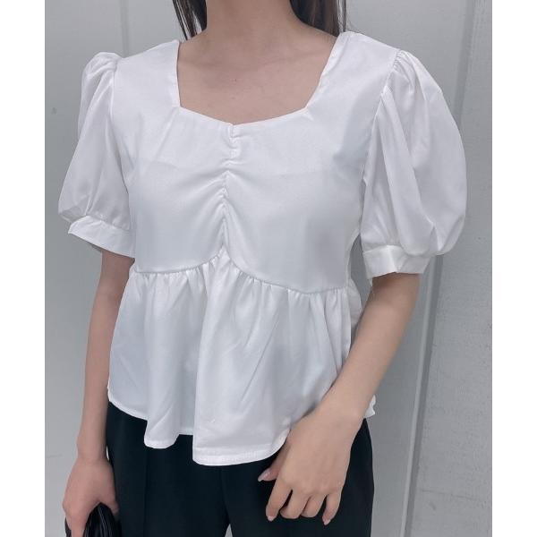 ブラウス シャツ 「＆soiree」ギャザートップス レディース