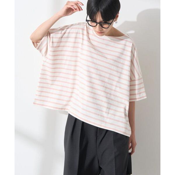 tシャツ バスクボーダー半袖プルオーバー レディース