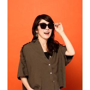 サングラス オリジナルフラットスクエアサングラス レディース