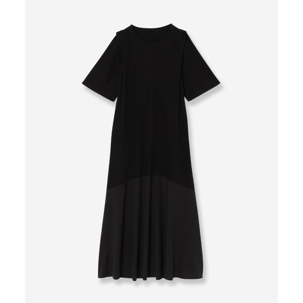 ワンピース 「洗える」シルケットドッキングワンピース