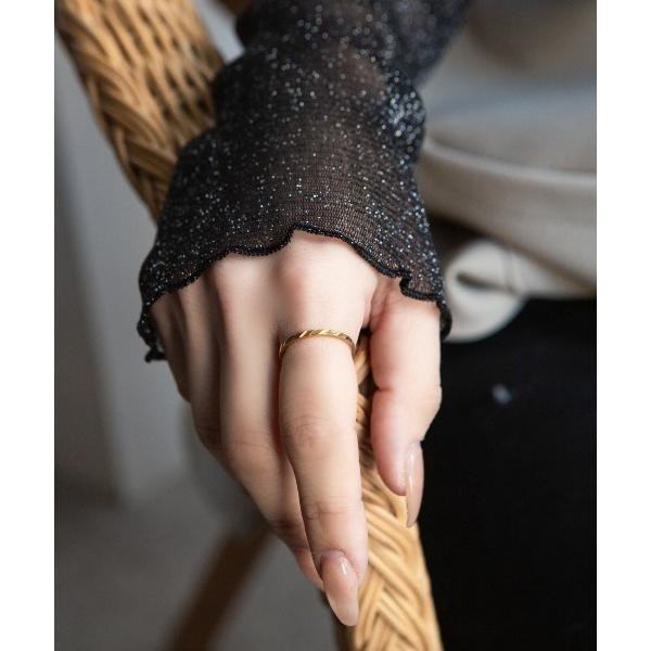 指輪 リング ギザギザ ラインの リング レディース