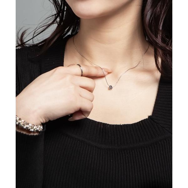 ネックレス 華奢な チェーン 一粒 ビジュー ネックレス レディース