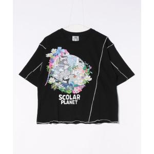イズスカラー / 犬好きの蒐集家の部屋or花と星座モチーフ柄 切替シャツ イズスカラー / 犬好きの蒐集家の部屋or花と星座モチーフ柄 切替