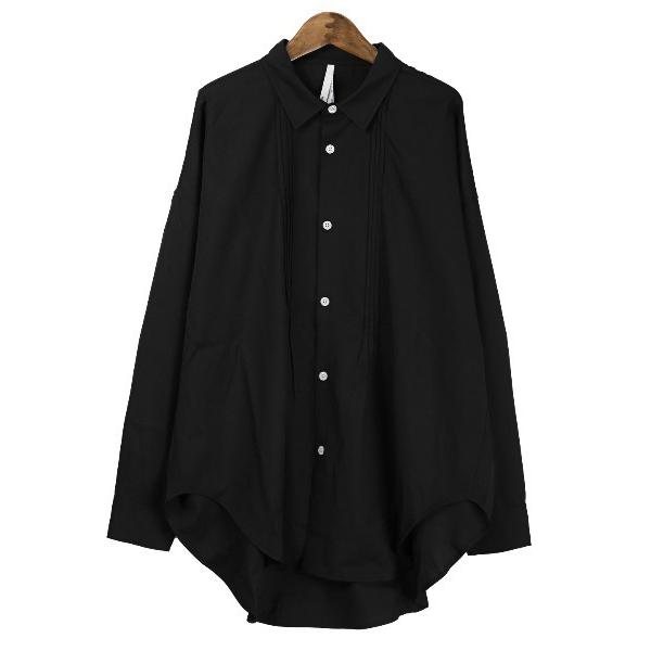 シャツ ポリストレッチピンタックBIGシャツ メンズ レディース