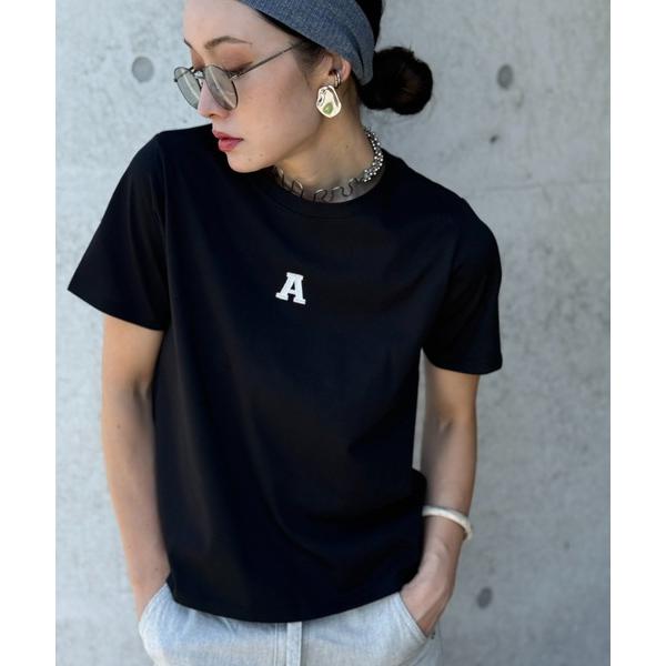 tシャツ UVカット接触冷感　MorA刺繍Tシャツ レディース