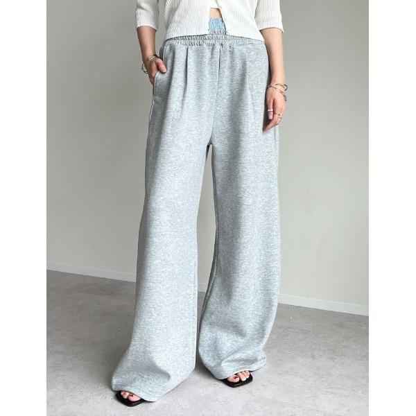 パンツ 「低身長サイズ有」スムースダンボールレイヤードライクワイドストレートパンツ レディース