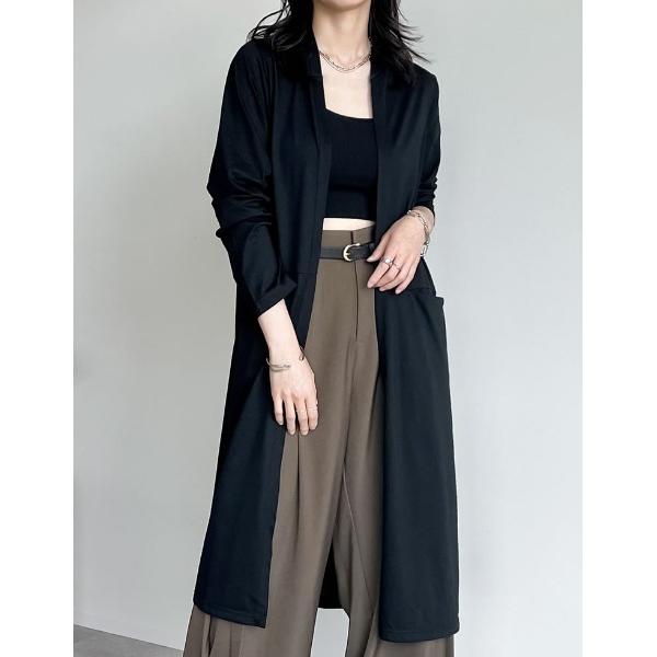 カーディガン 「UVカット」天竺ロングカーディガン レディース