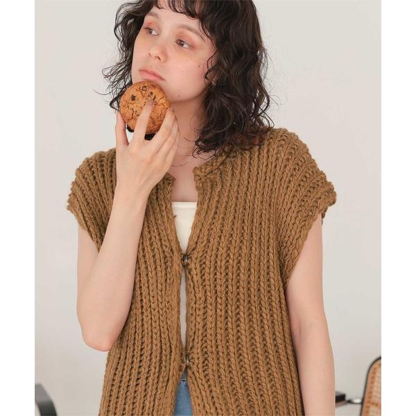 ニット セーター ハンドライクローゲージニットベスト レディース