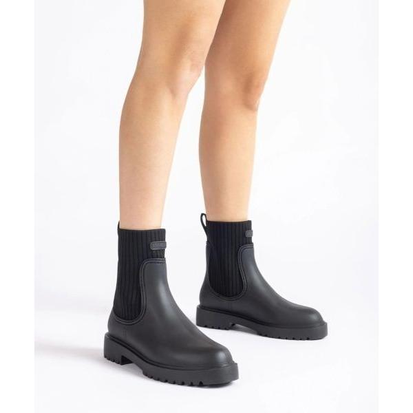 長靴 レインブーツ リブニットレインブーツ/UNISA FAYNAR-UA レディース