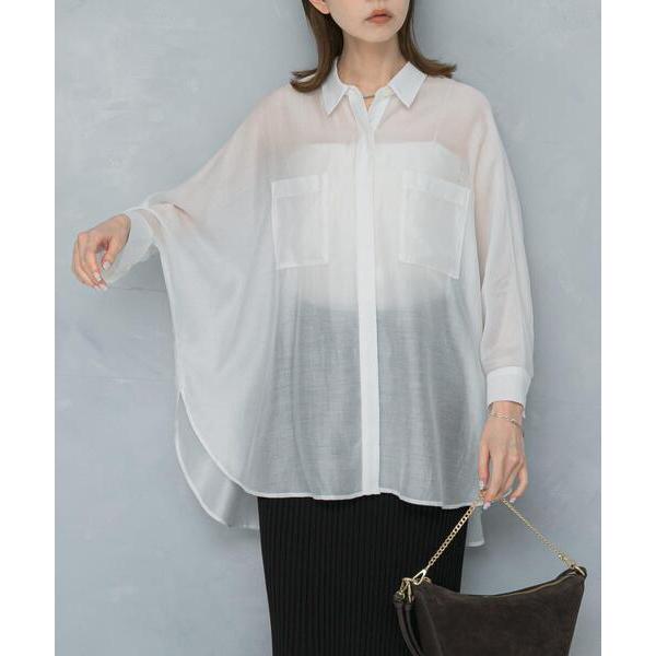 ブラウス シャツ アセテートシアードルマンシャツ レディース