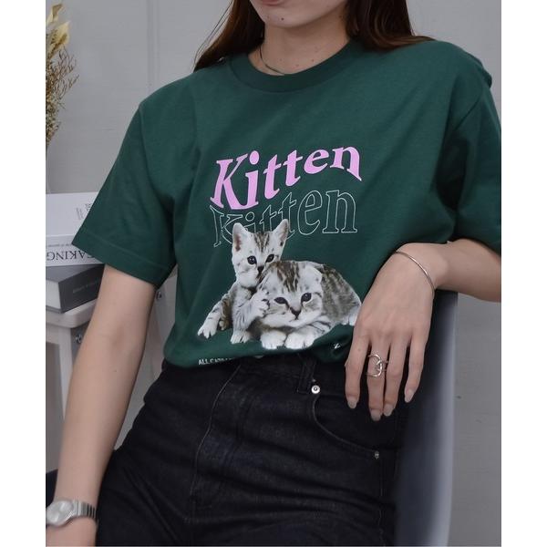 tシャツ 「spiritoso」 kitten 猫プリントTシャツ CAT レディース メンズ