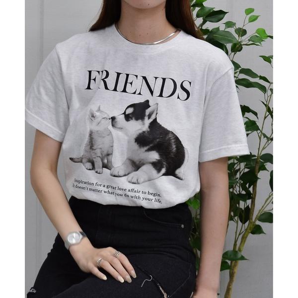 tシャツ 「spiritoso」FRIENDS シートプリントTシャツ レディース