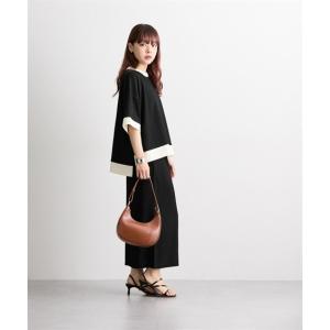 セットアップ 楊柳カットソージャガード上下セットアップ（配色半袖ＰＯ＋タイトスカート） レディース