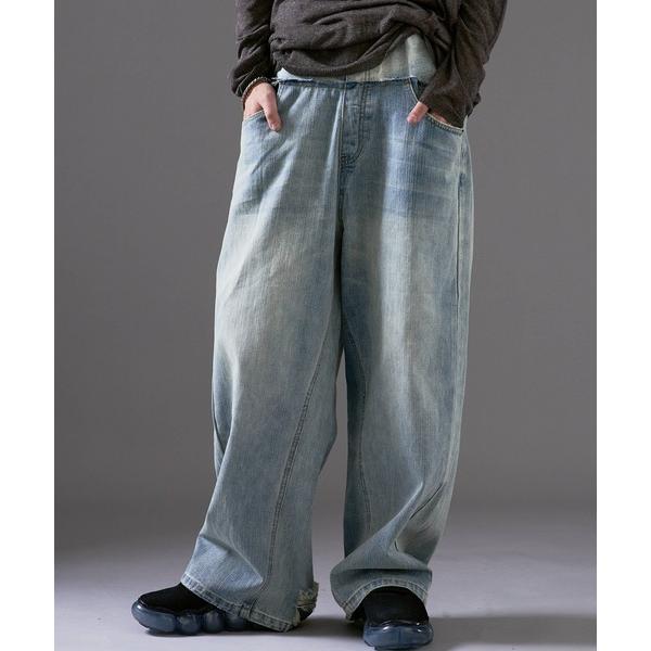 ジーンズ Remake processed four-pocket denim pants/リメイク...