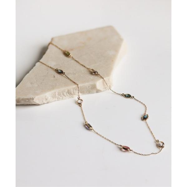 ネックレス マルチカラー ストーン ネックレス | K10YG レディース メンズ