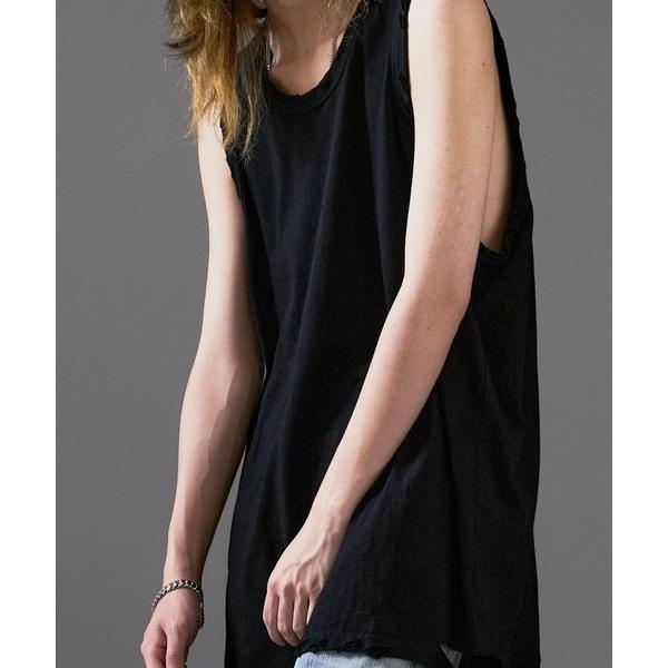 タンクトップ Cut-in damage tank top/切り込みダメージ タンクトップ メンズ ...