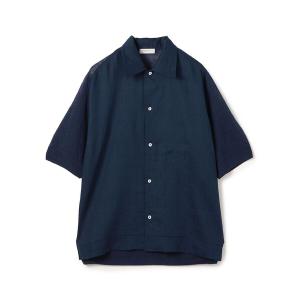 セーター ニット リネンニットコンビ ハーフスリーブシャツ メンズ