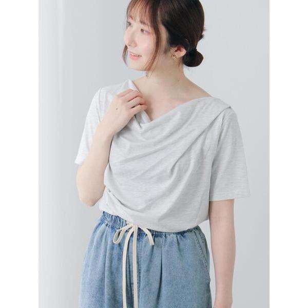 ドレープネックトップス レディース