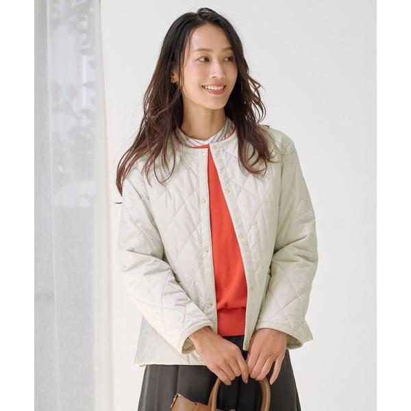 ノーカラーコート コート 「WEB限定カラーあり」コンパクトタフタキルティング ブルゾン レディース