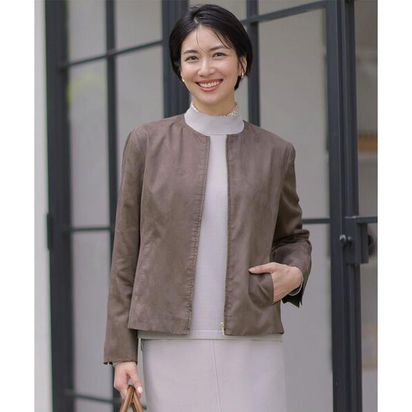 ブルゾン アウター ライトマイクロスエード ブルゾン レディース