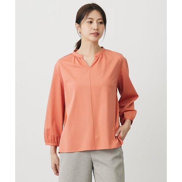 tシャツ コンパクトトリコット バックプリーツ カットソー レディース