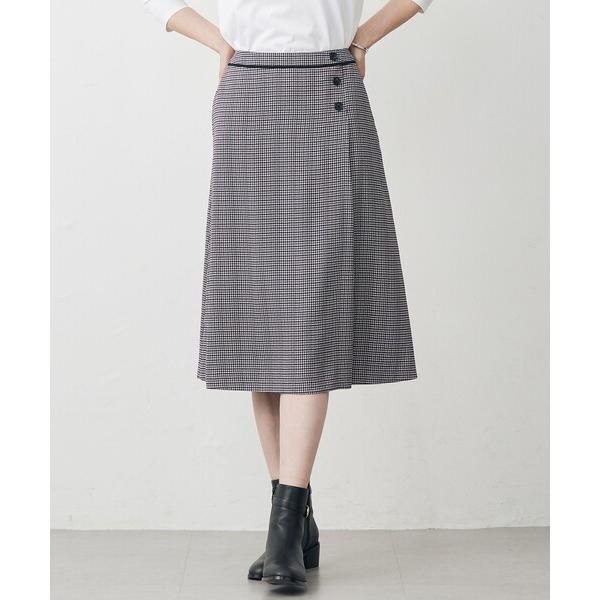 スカート デシンハウンドトゥースプリント スカート