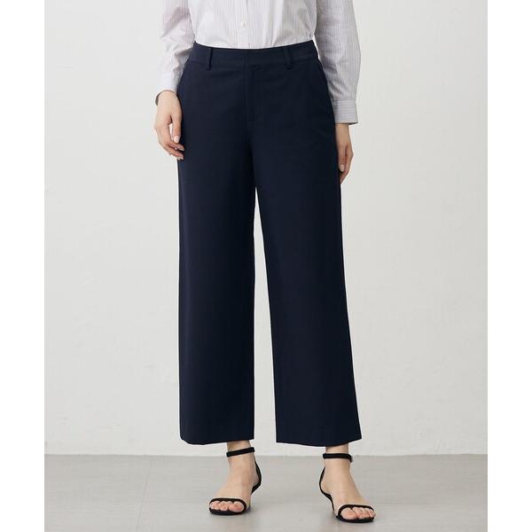 パンツ 「洗える」T/Rアルガンシルク ワイド パンツ レディース