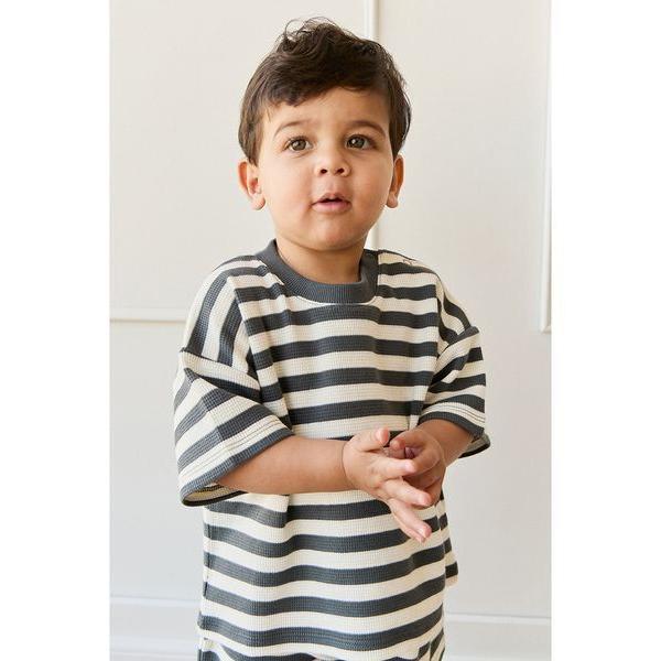 tシャツ ワッフルTシャツOliver Stripe Atlantic/Cloud キッズ 子供服 ...