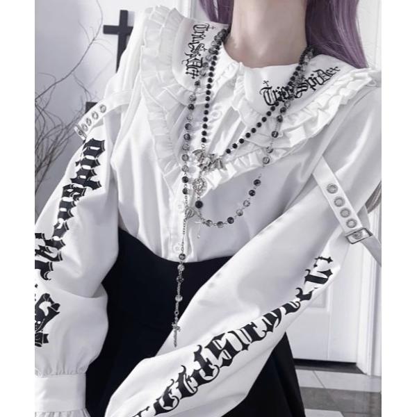 ブラウス シャツ A'GEM/9 × .kom「TricuspidC/トライカスピッドシー」ビッグカ...