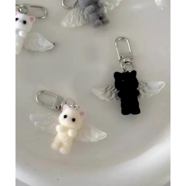 キーホルダー エンジェルねこキーリング