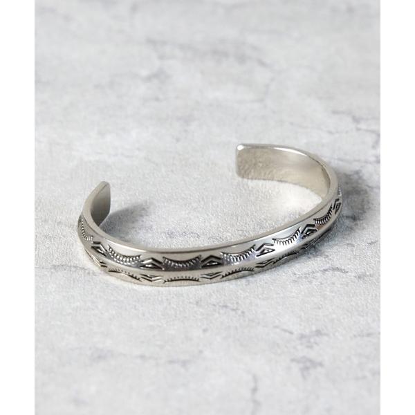 ブレスレット スタンプワークブラスバングル-A メンズ レディース