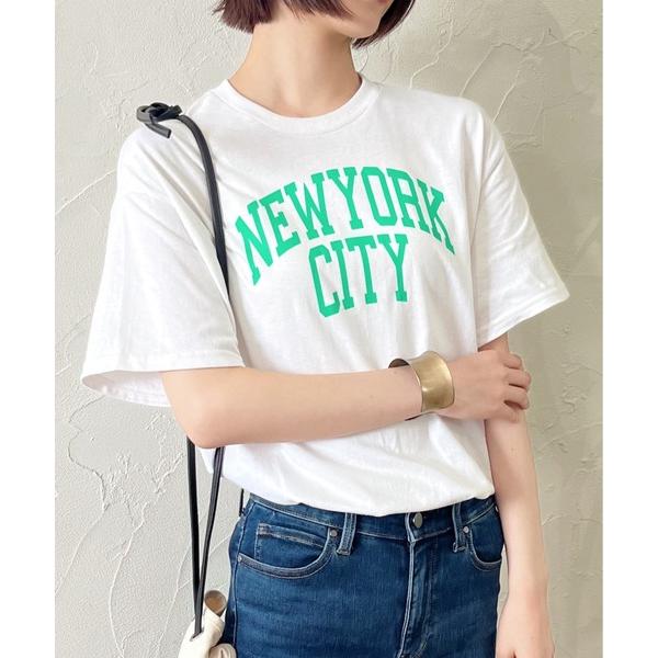 tシャツ 「spiritoso」カレッジロゴアソートプリント半袖Tシャツ レディース