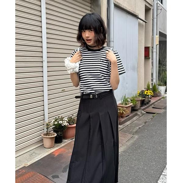 tシャツ 半袖 スピンロゴボーダー S/S Ｔシャツ レディース