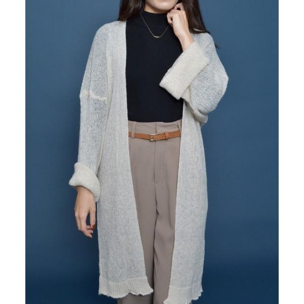 カーディガン 「＆soiree」ロングニットカーディガン レディース