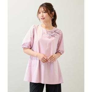 tシャツ 「接触冷感/UVカット/手洗いOK」バックギャザー切替カットソー レディース