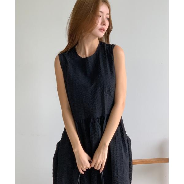 ワンピース ノースリーブAラインワンピース