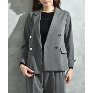 ジャケット テーラードジャケット Ｔ／Ｒサイロ２ＷＡＹツイルダブルジャケット レディース