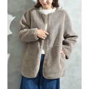 ムートンコート ボアコート フェイクムートンリバーシブルコート レディース