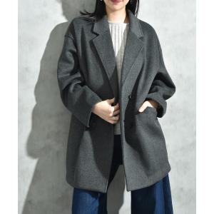 コート アウター ニットビーバーピーコート レディース